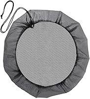 Vista 8 de Cubierta de malla para barriles de lluvia con cordón, protector de tanque de cubos de recolección de agua, cubierta de cubos de recolección de agua