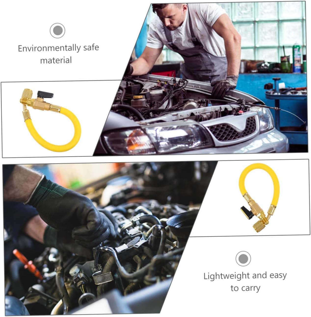 Ciieeo Air Conditioner Recharge Hose Valve Filling Tube for Automotive and Easy to Install Sae Compatible and European Models