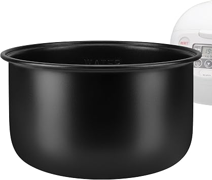 Linkidea Aluminum Rice Cooker Replacement Inner Pot Compatible with Tiger JBV-10CU & JBV-A10U, Zojirushi NS-WAC10 & NS-WXC10, AROMA ARC-6106, Nonstick Replacement Bowl