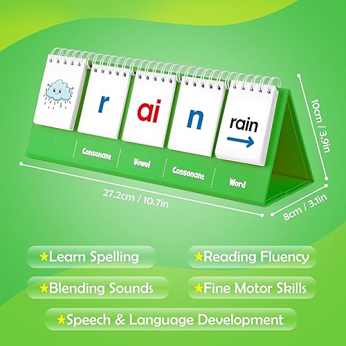 Miniatura 19 de Aizweb CVC Juegos de palabras, juegos de fonética, tarjeta flash para preescolar, jardín de infantes, aula, aprender a leer, lectura manipulativa