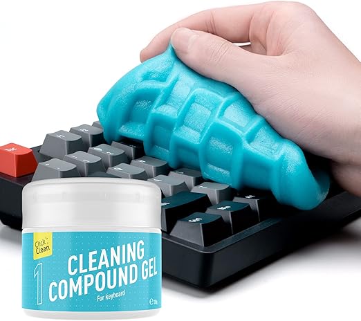 CLICK CLEAN Keyboard Cleaning Gel, 7oz Universal Cleaning Gel for Keyboards Electronics Cleaner Dust Cleaning for Car, Laptop, Keyboard, Air Vents