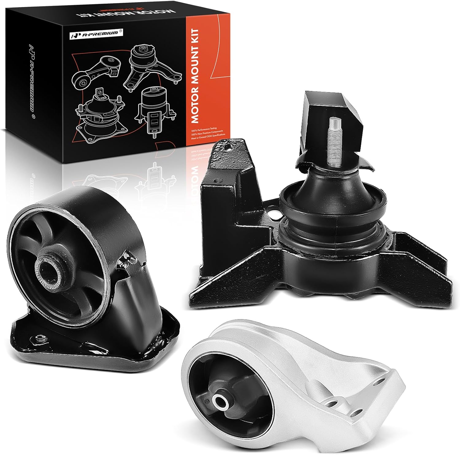 A-Premium 3PCS Engine Motor Mount Set Compatible with Hyundai Santa Fe 2003 2004 2005 2006 V6 3.5L, Naturally Aspirated, Replace# 2191026800, 2193026100