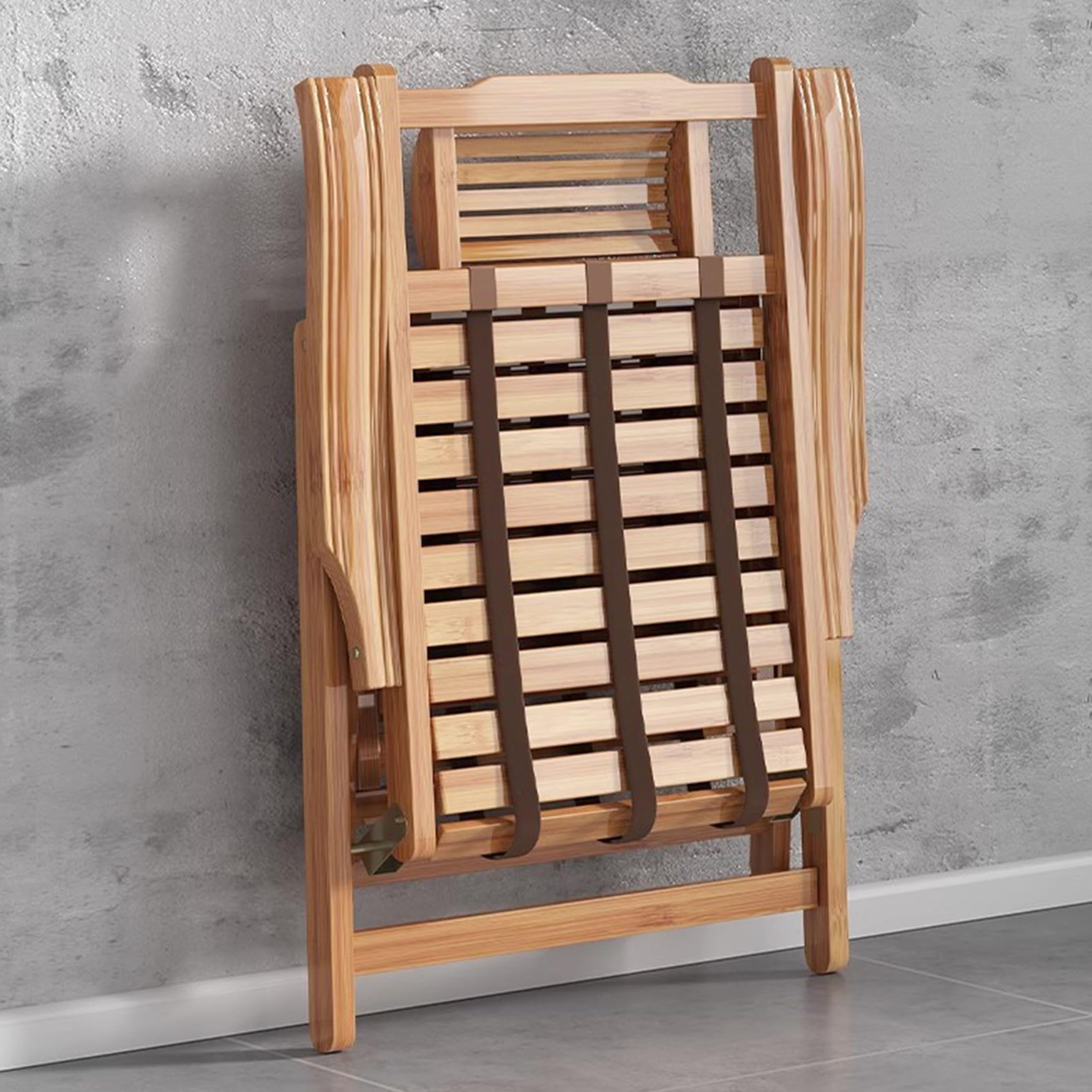 Sedia a Sdraio in Legno Sedia Reclinabile da Esterno, Lettino Prendisole da Giardino Regolabile in 5 Posizioni, Poltrona Salotto Pieghevole per Balcone Terrazza, con Cuscino