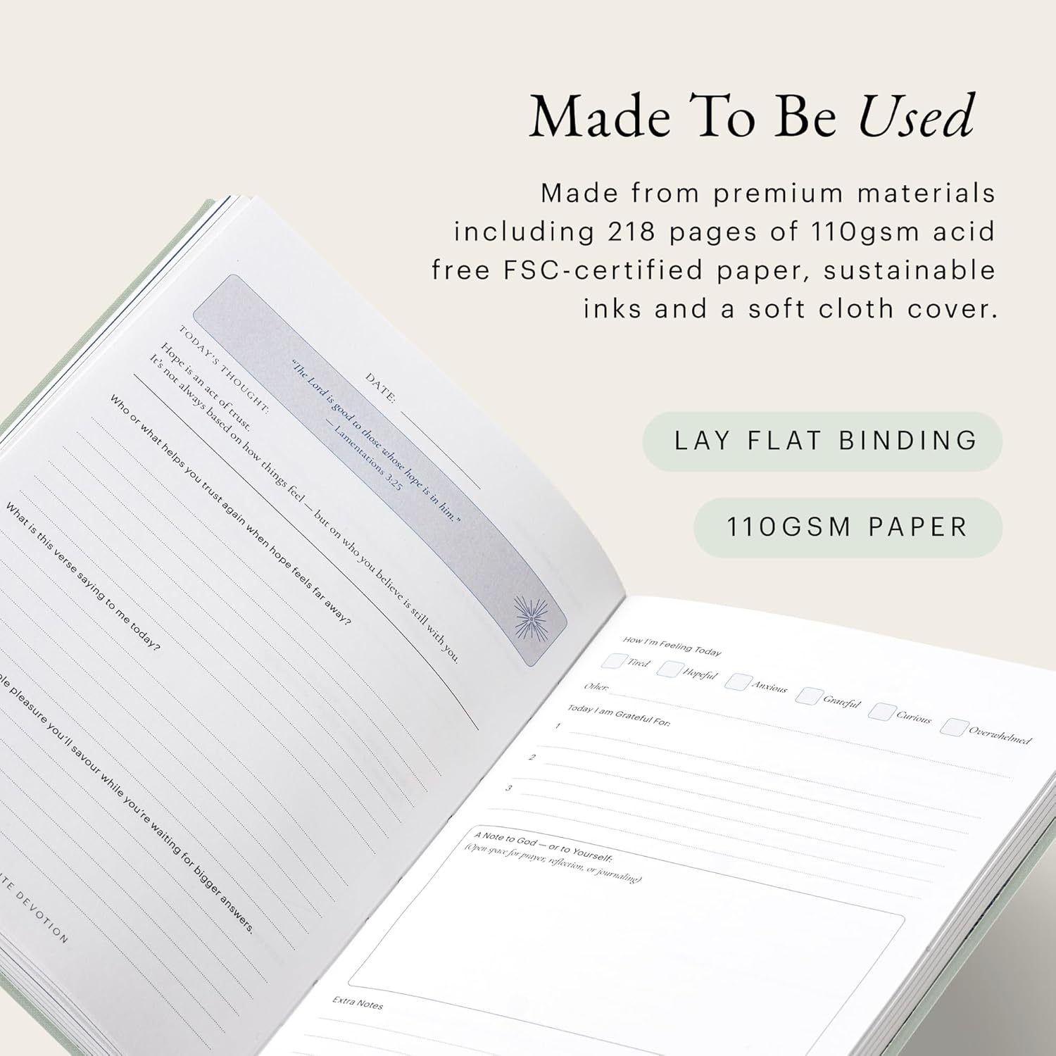 5-Minute Devotional Journal for Women: Daily Christian Scripture Reflections, Guided Prompts & Prayer | Build Faith in Just 5 Minutes a Day | 218 Pages, 110gsm Paper (Pastel Mint Green)