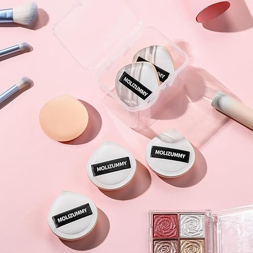 Miniatura 7 de Molizummy 6 esponjas de maquillaje, esponja de polvo suave para corrector de base y polvo, esponjas de belleza flexibles de larga duración, soplo de