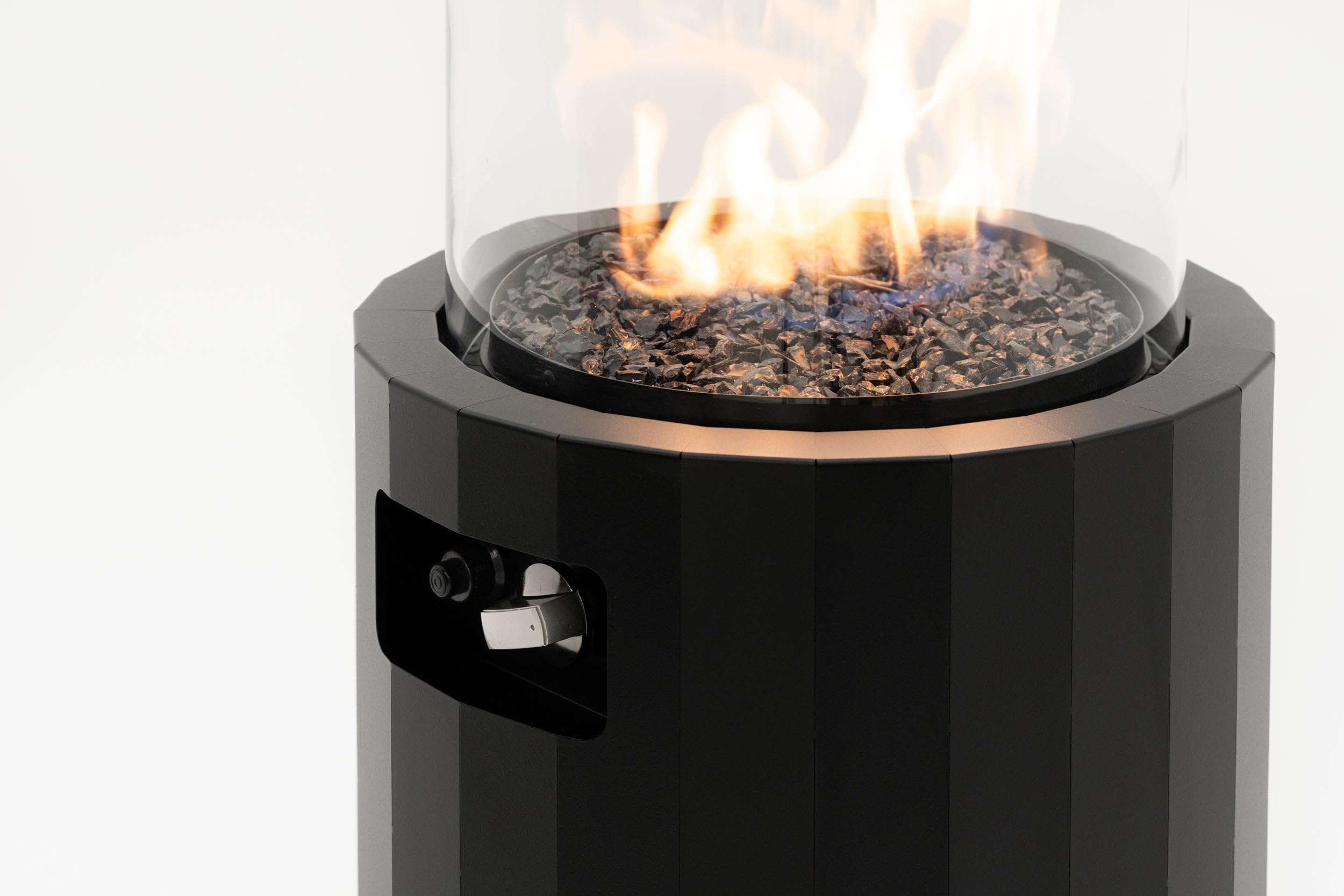 MF Bino Gas-Heizlüfter für den Außenbereich, bis 8 kW, zylindrisch, tragbar, hellgrau