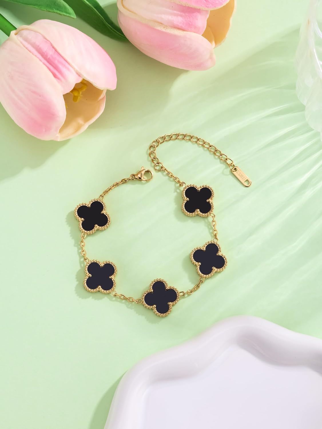 Luxury Jewelry Bracelet for Women,Adjustable Link Double Sided Jewelry, Lovely Fashion Jewelry Gift for Women