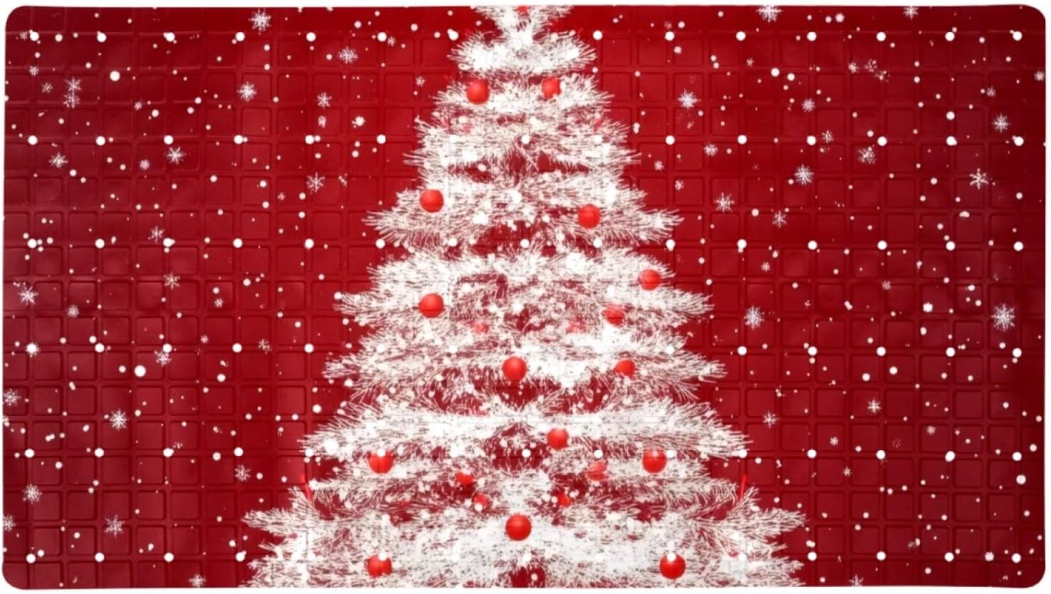 Bath Tub Mat Non Slip 15.1 x 26.8 Inch, Eco Friendly Bathmat with Suction Cups Drain Holes Shower Tub Mats (Watercolor Purple Lilac Butterflies)