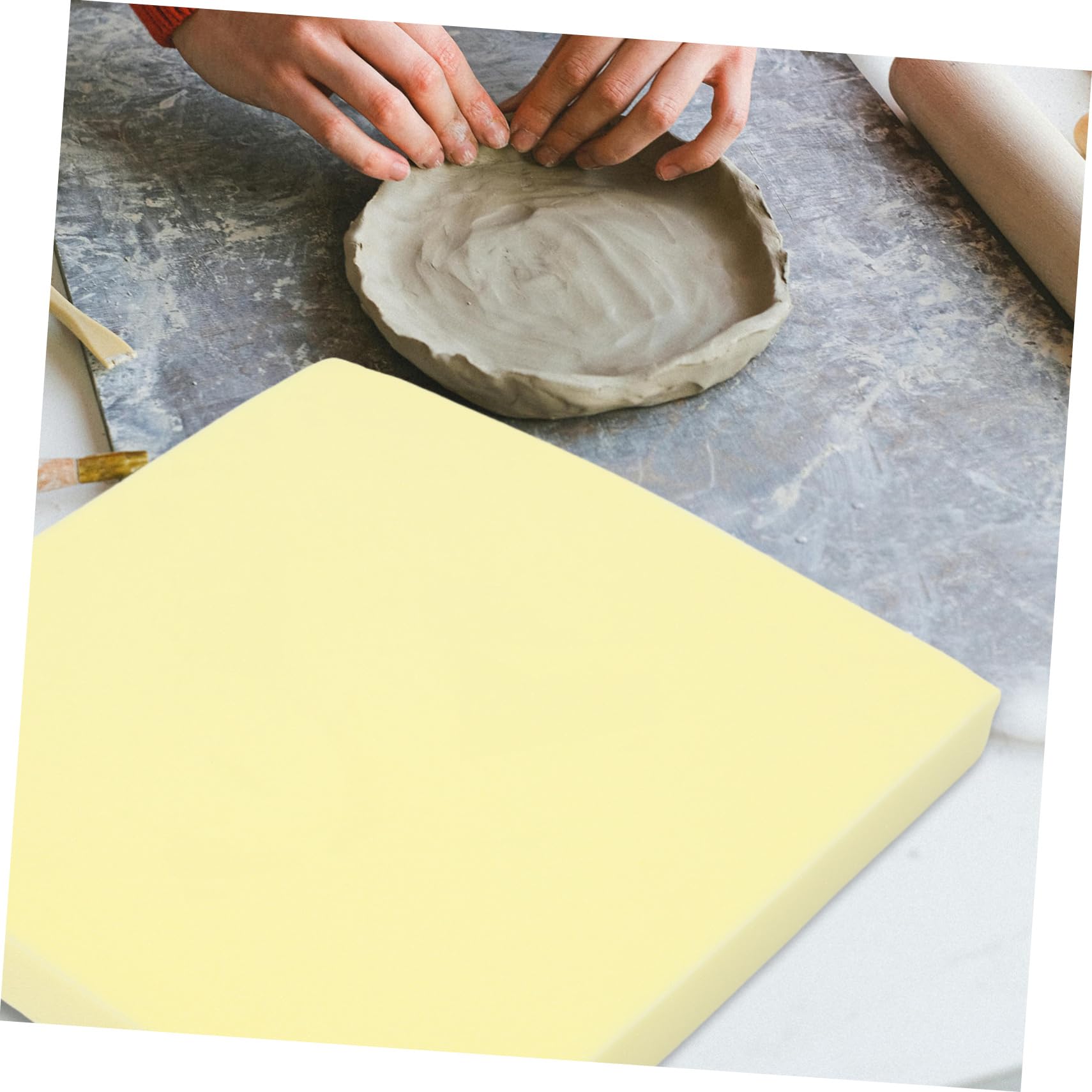 Yellow Pottery Foam Table Runner 13.6inch High Density Round Upholstery Foam For Watercolor Crafts Pottery Clay Ceramics 50mm Thick 362e05aa 32eb 435b 9244 E0105f9eab69.69f488b696b1f1d244b9efe827a8406d