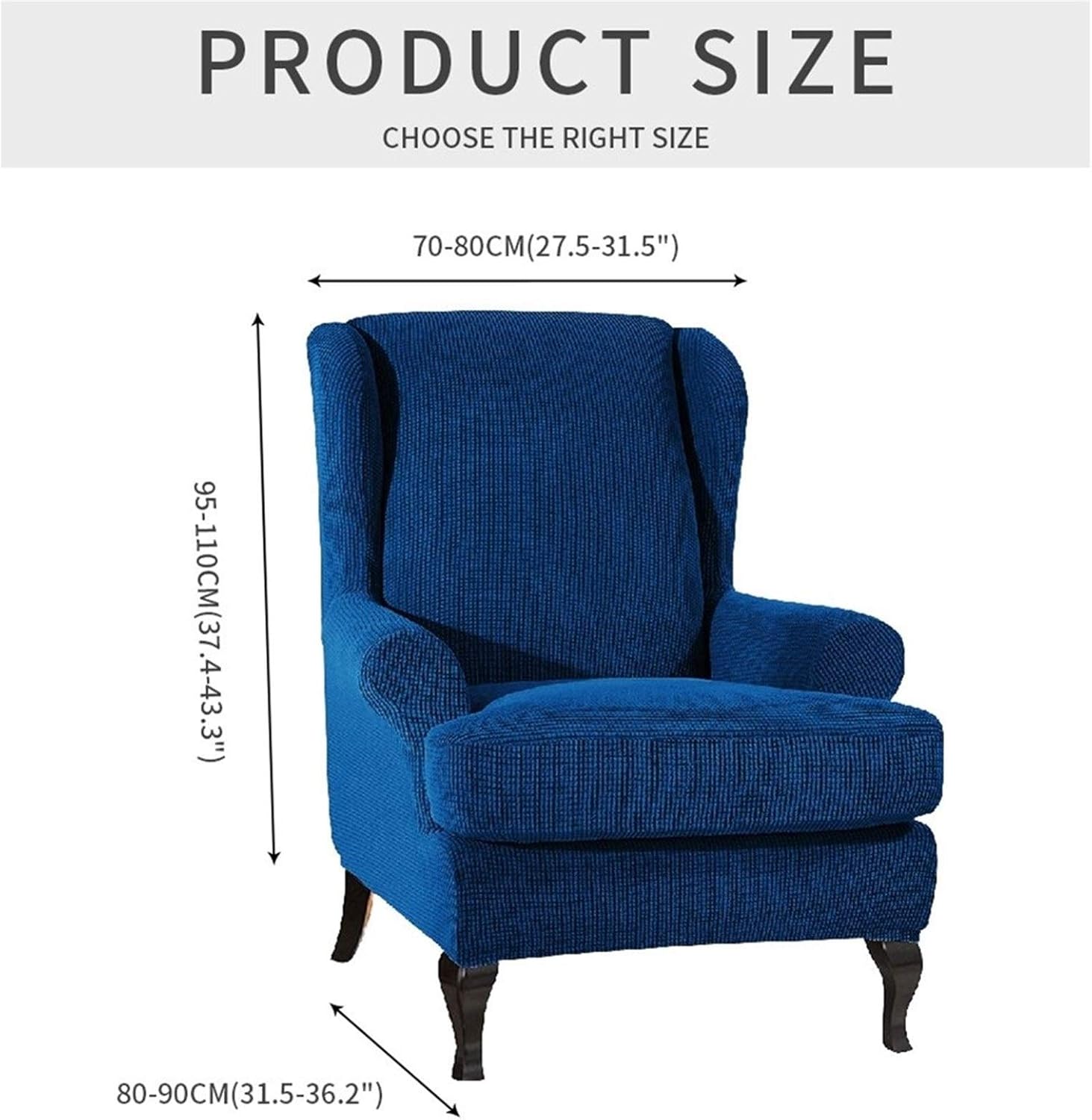 YWSZY Armchair Covers Waterproof Sloping Arm King Back Chair Cover Elastic Armchair Wingback Wing Sofa Back Chair Cover Stretch Protector SlipCover (Color : Beige) : Home & Kitchen