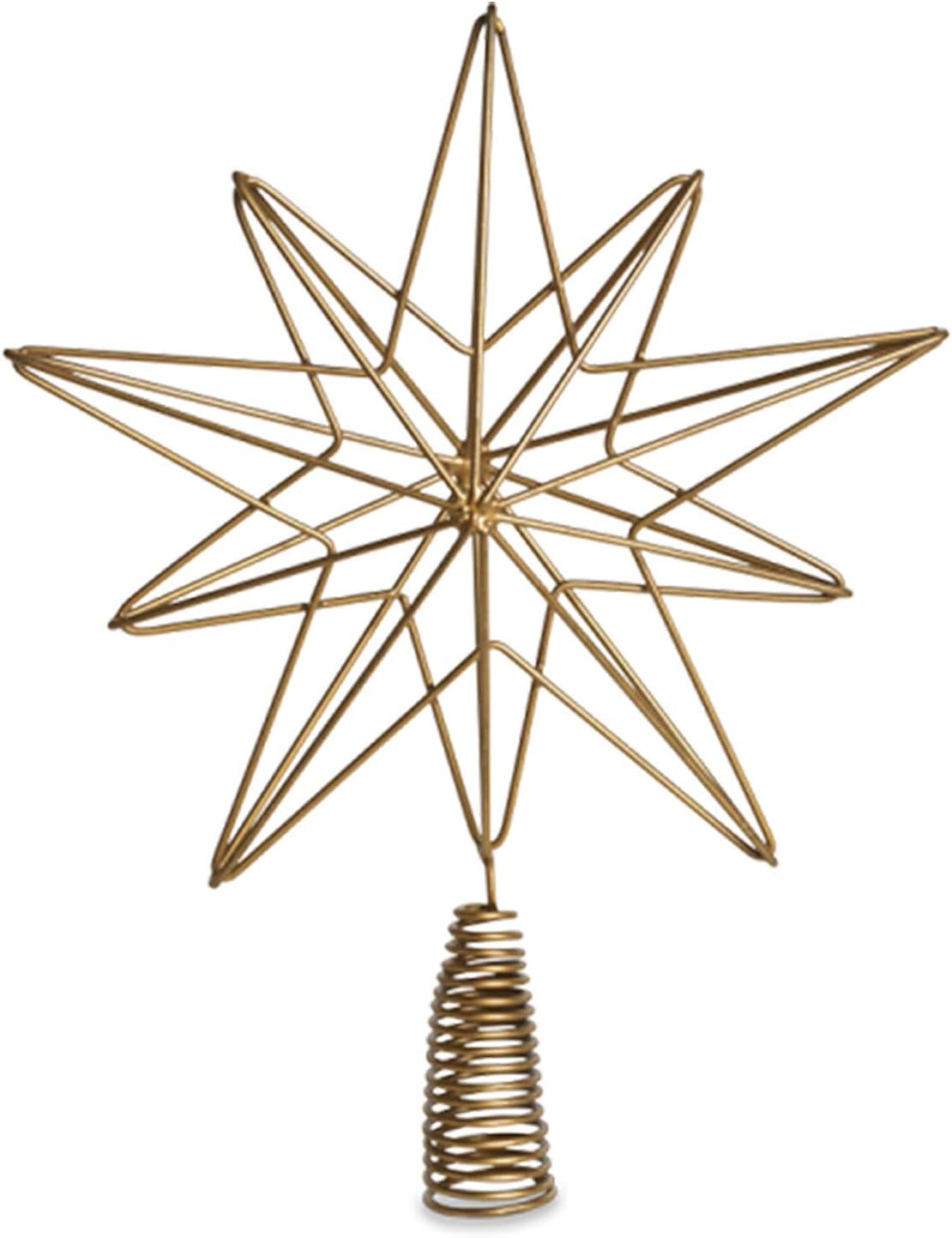 Infinity Decor Christmas Geometric Star Treetop Tree Decoration, Festive ornaments, Boho Rustic Gold star Wire Christmas Antique tree topper