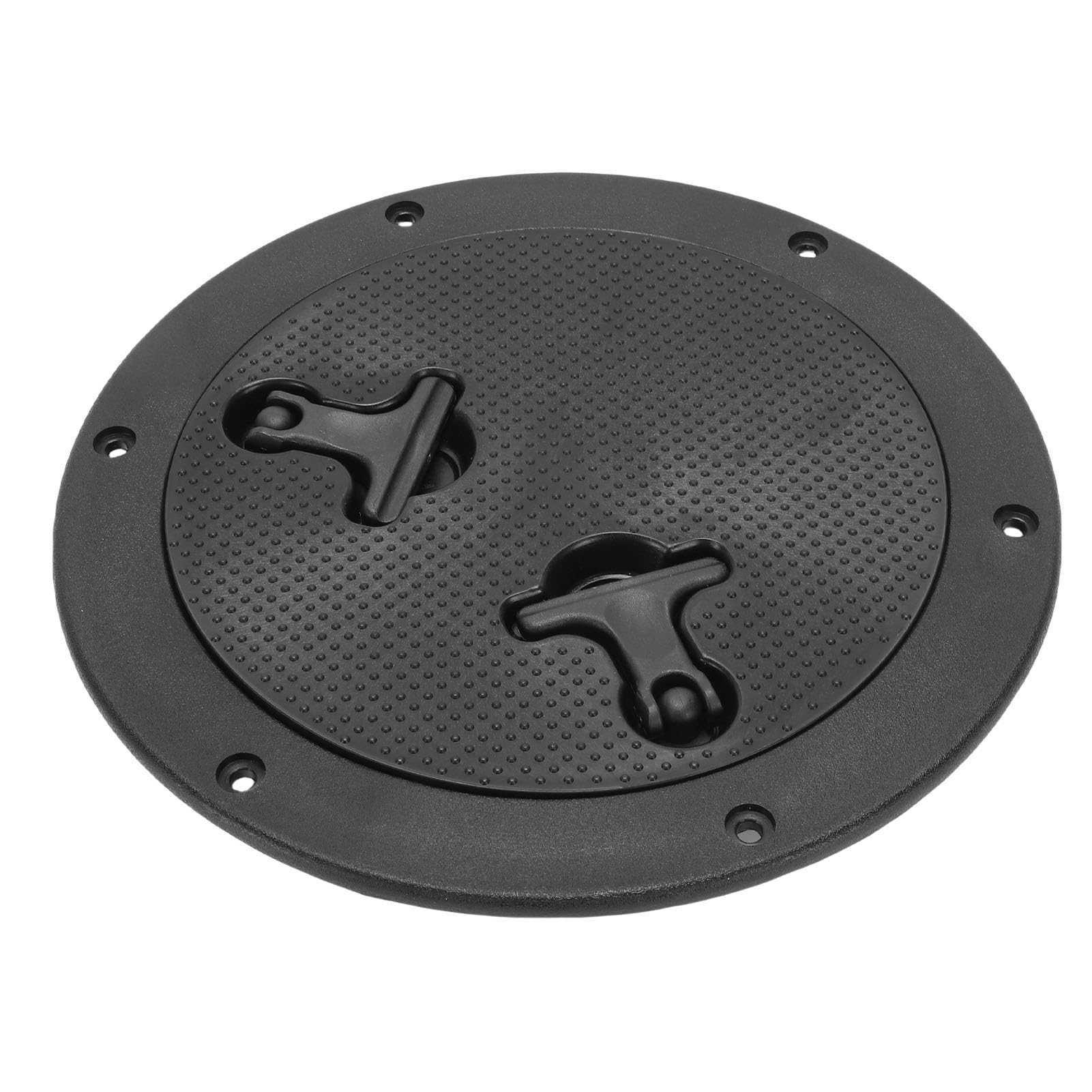 Muiltvoe 9in Round Boat Cover, Reinforced Non Slip Surface Watertight Seal with Two Easy Grip Rotating Handles, for Boats Yachts RV Marine Deck Access (White)