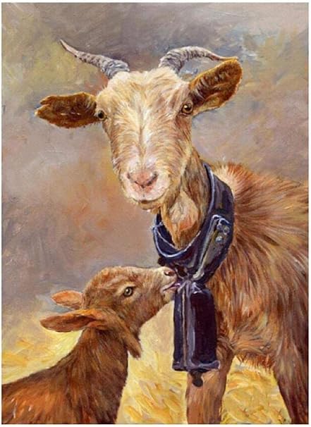 Amazon フルサークルダイヤモンドダイヤモンド絵画ヤギ羊動物モザイククロスステッチ刺繡家の装飾アート 刺しゅうキット 通販