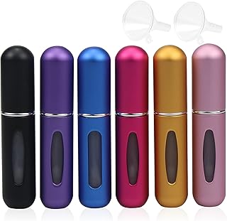 DIWNELEM 6 Pieces Mini Refillable Perfume Empty Spray Bottle,5ml Perfume Atomizer Bottle,Travel Spray Scent Pump Case,Perfume Travel Bottle,Atomizer Perfume Bottle for Traveling and Outgoing