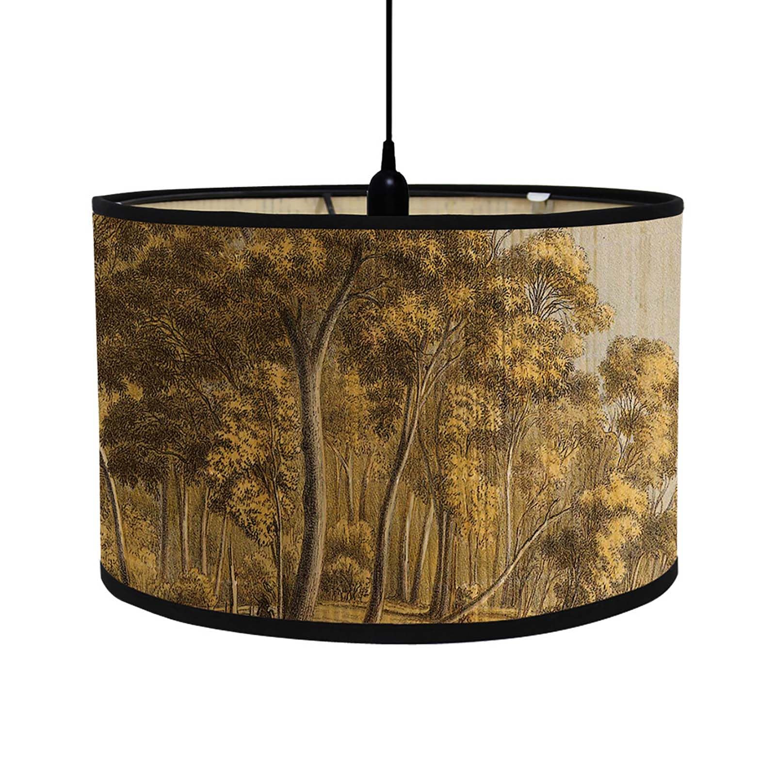 Retro Bamboo lampshade, Round Drum Shaped lampshade for Tables or Chandeliers, Suitable for Simple Ceiling Chandeliers in Living Rooms, bedrooms, corridors, and Reading Rooms (Style 22)