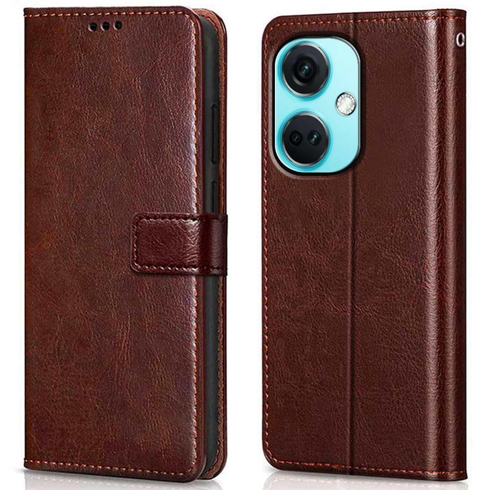 WOW IMAGINE Shock Proof Flip Cover Back Case Cover for 1+ OnePlus Nord CE 3 5G (Flexible | Leather Finish | Card Pockets Wallet & Stand | Brown) (B0CDQ9FVQP) Amazon Price History, Amazon Price Tracker