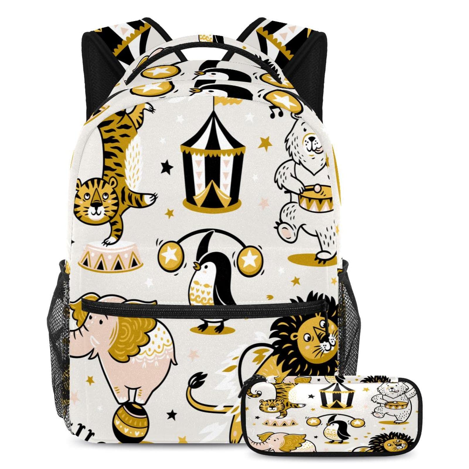 School Backpack with Pencil Case Large Capacity Adjustable Backpack for School, Paris Graffiti