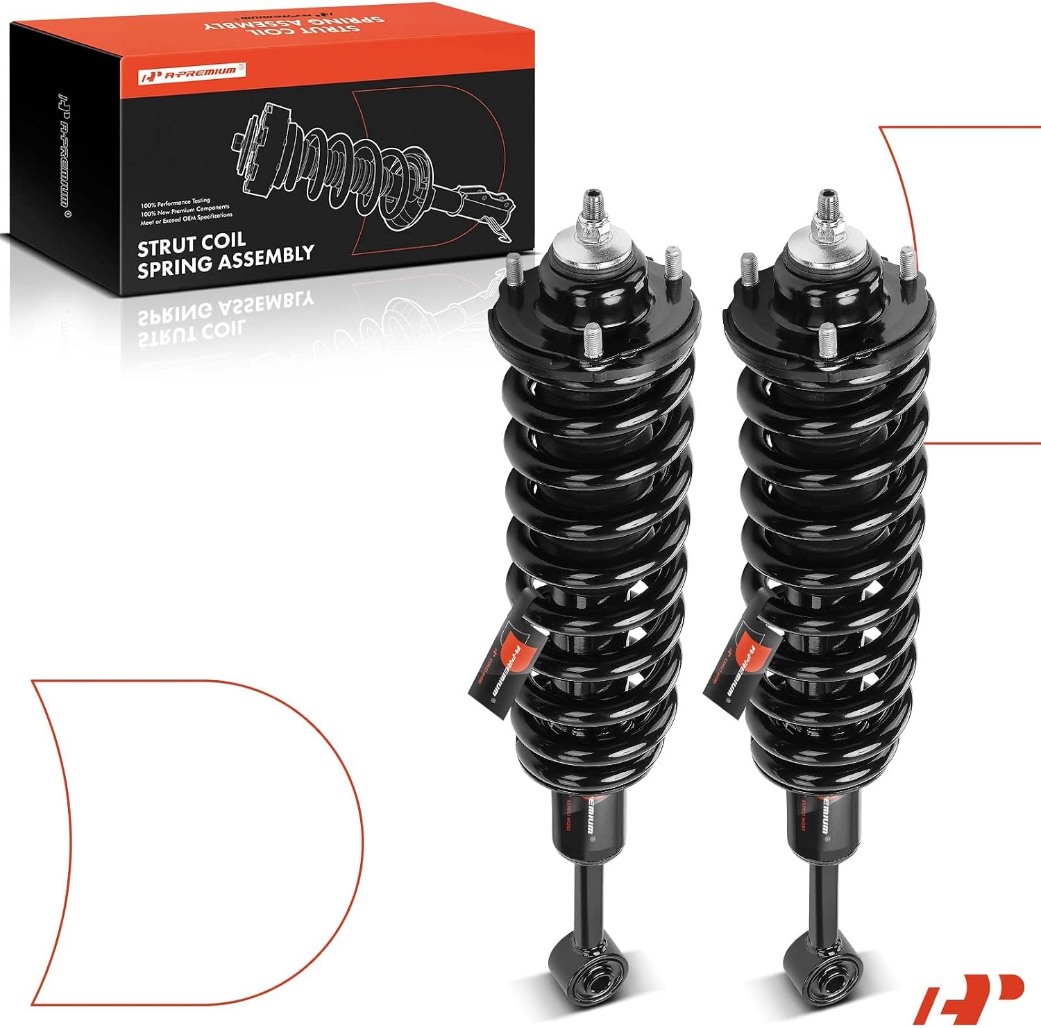 A-Premium Front Struts Compatible with Toyota Tacoma [4WD] 2016-2023 - 2x Replacement Suspension Complete Strut Assembly Shock with Coil Spring