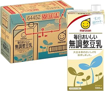 Marusan Everyday Delicious Unadjusted Soy Milk 1000 ml x 6-pack