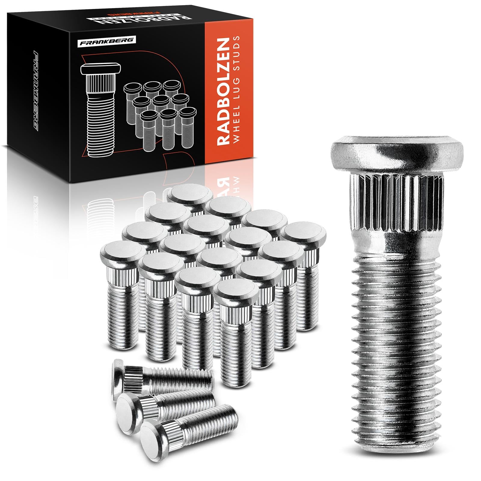 Frankberg 20x Radbolzen Radschraube Vorne Hinten Kompatibel mit A,u,r,i,s A,v,e,n,s,i,s Camry Carina Celica Corolla Crown Dyna Hilux Land Cruiser Yaris 1980-2019 Replace# 9094202049