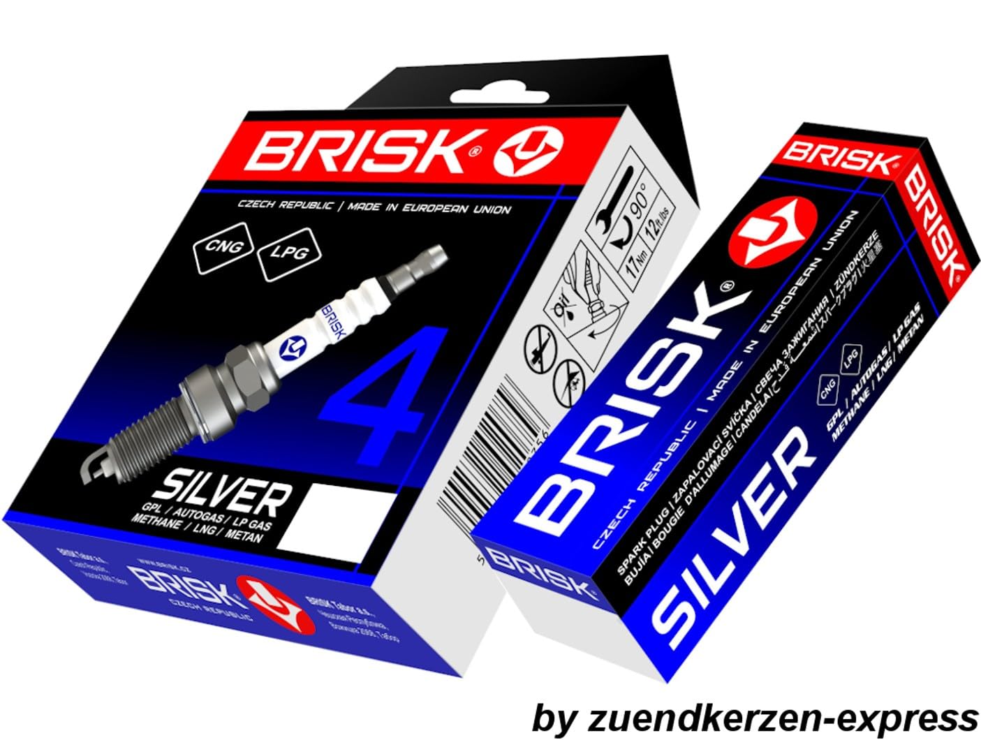 BRISK Silver ER15YS-9 1578 Candele d'accensione Benzina GPL Metano, set di 6
