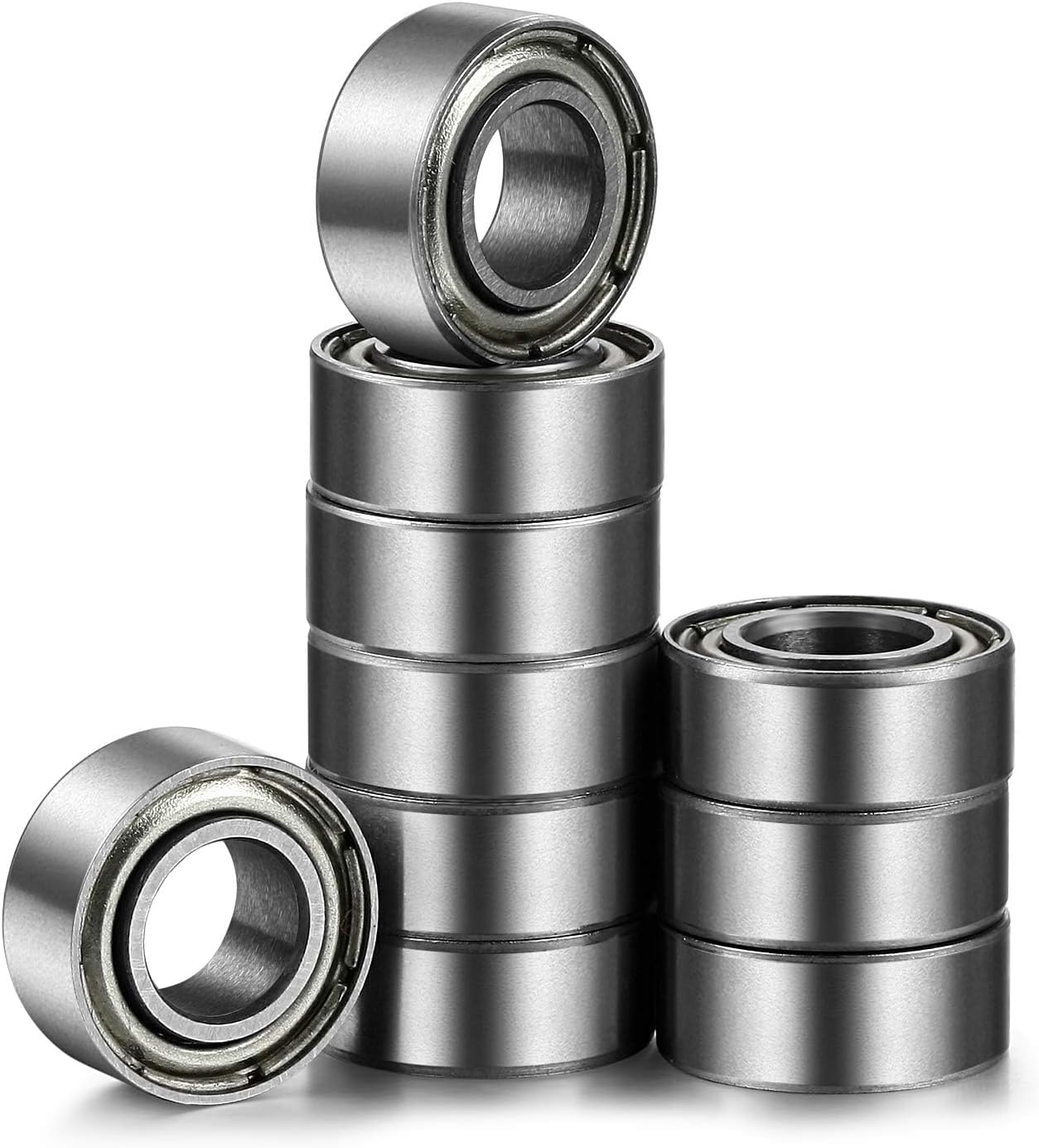 MR105-ZZ Bearing 5 x 10 x 4mm Both Sides Metal Shielded Ball Bearing Pre-Lubricated with Grease MR105-ZZ Radial Ball Bearing (10)