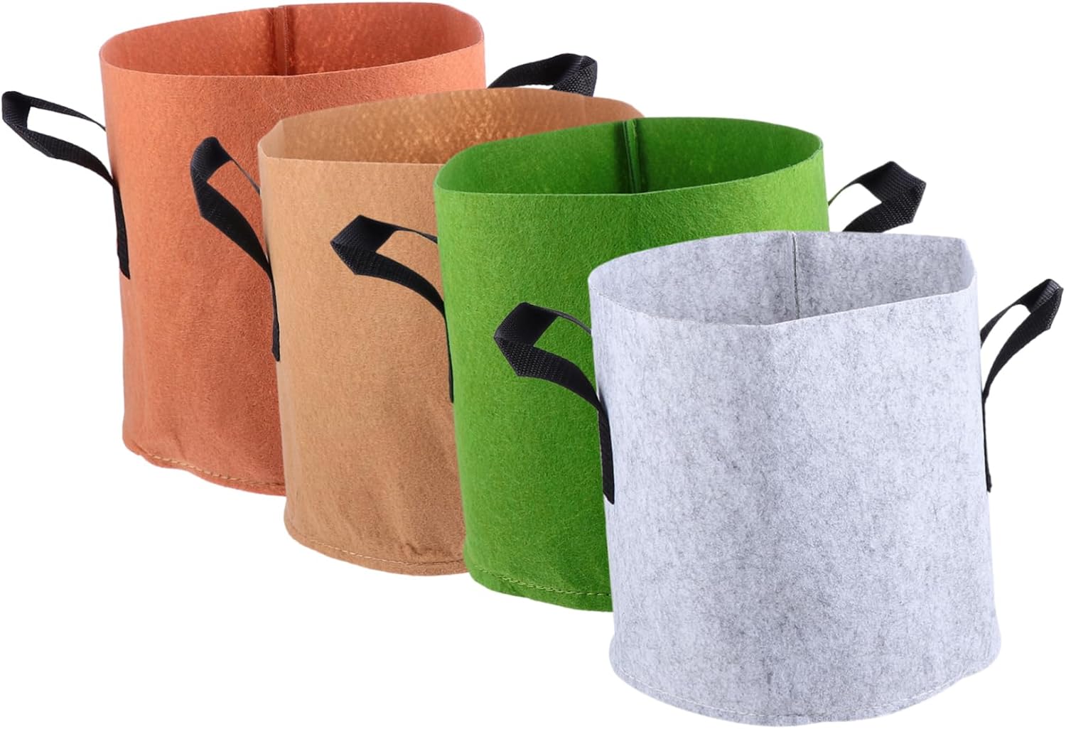 Mipcase 12pcs Nonwoven Plant Grow Bags for Vegetables and Flowers Portable and Lightweight Handles for Indoor and Outdoor Gardening