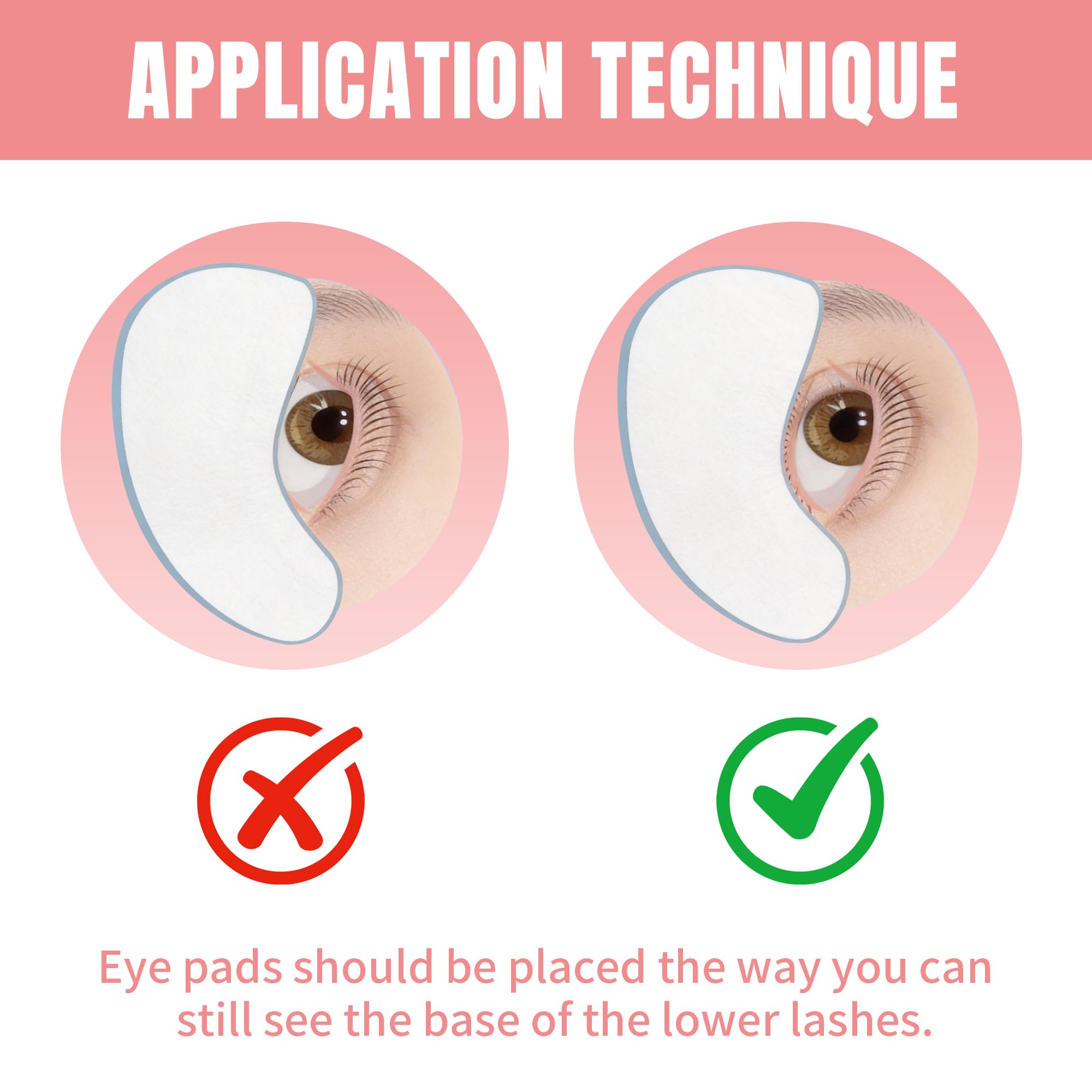 100 Paia Patch Occhi per Extension Ciglia Gel Patches per Lash Tech(V Pads,BEAUTY)