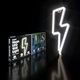 Atomi Smart Neon LED Light I Decorative Wall Art for Bedrooms, Bars & DIY Designs I USB Powered, 10 ft Cord - Bolt- White