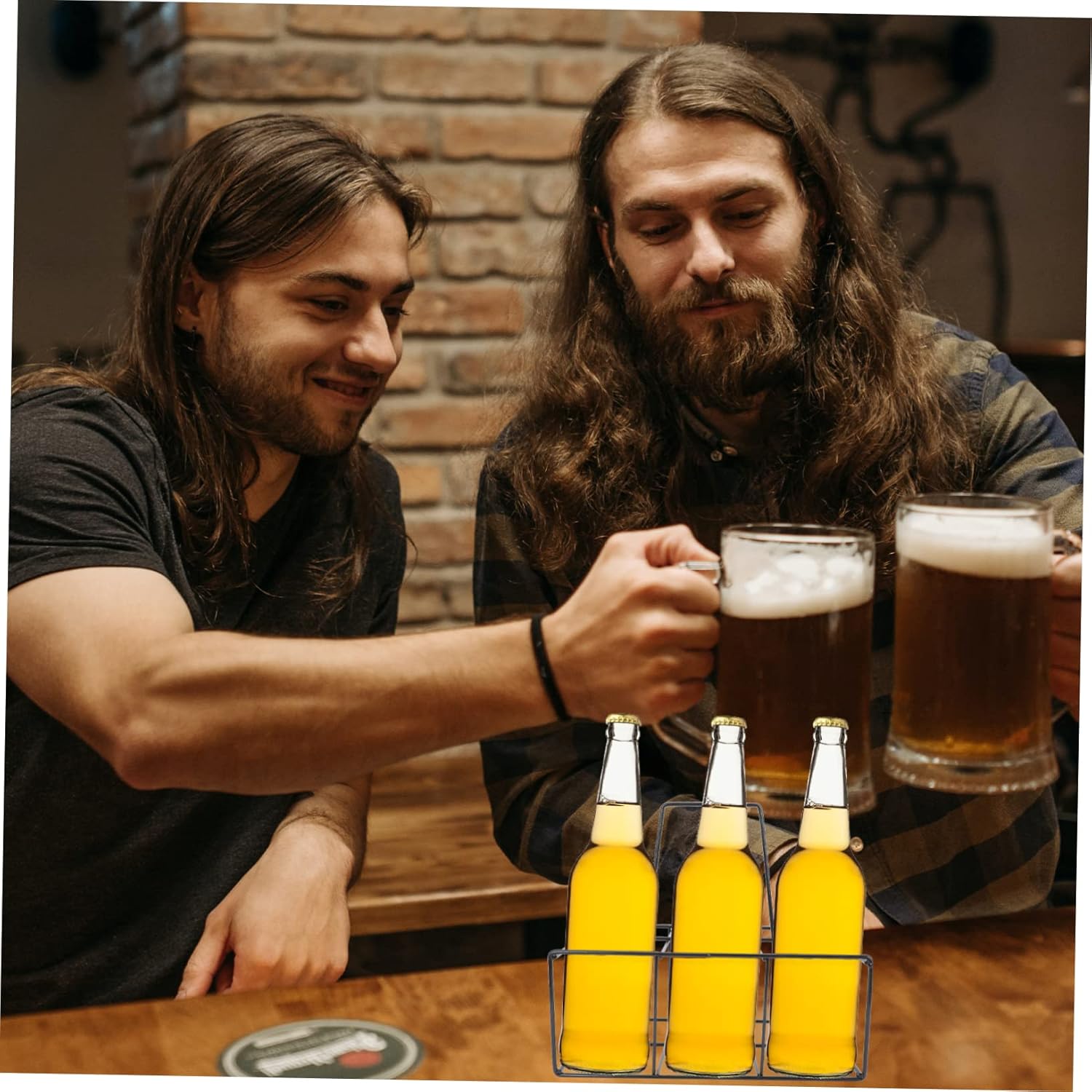 Convenient Bottle Storage Holder Creative Iron Craft Beer Bottle Rack for Kitchen Organization and for Home Use