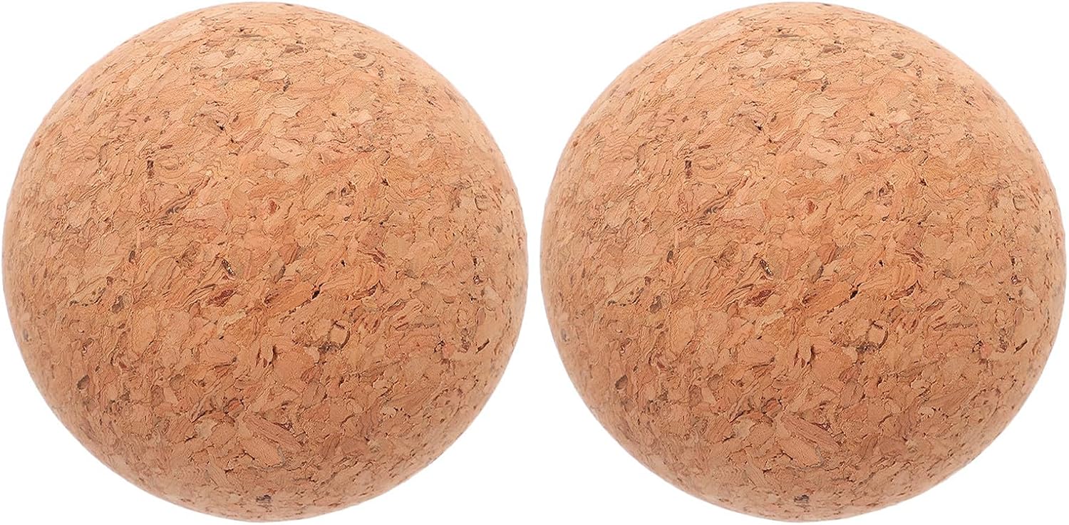 Totority 2pcs 61mm Natural Wood Wine Cork Ball Stoppers for Wide Mouth Bottles, Vinegar and Wine Accessories, Reusable Soft Wood Decorative Jar Plugs for Home Brewing and DIY Crafts
