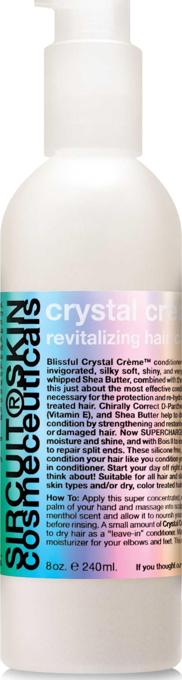 Sircuit Skin CRYSTAL CREME+ Revitalizing Conditioner - Deep Moisturizing Conditioner with Shea Butter, Jojoba Oil, Vitamins E and B5 - Daily Hair Conditioner for Damaged Hair (8 oz)