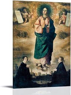 Francisco De Zurbaran Paintings Wall Art Poster Prints Immaculate Conception Wall Art Painting Canvas Gift Living Room Prints Bedroom Decor Artworks Frame 16x24inch(40x60cm)