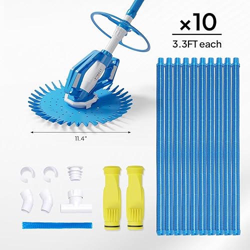 Miniatura 21 de VINGLI - Aspiradora automática para piscina enterrada, con ventosa de limpieza, Azul marino