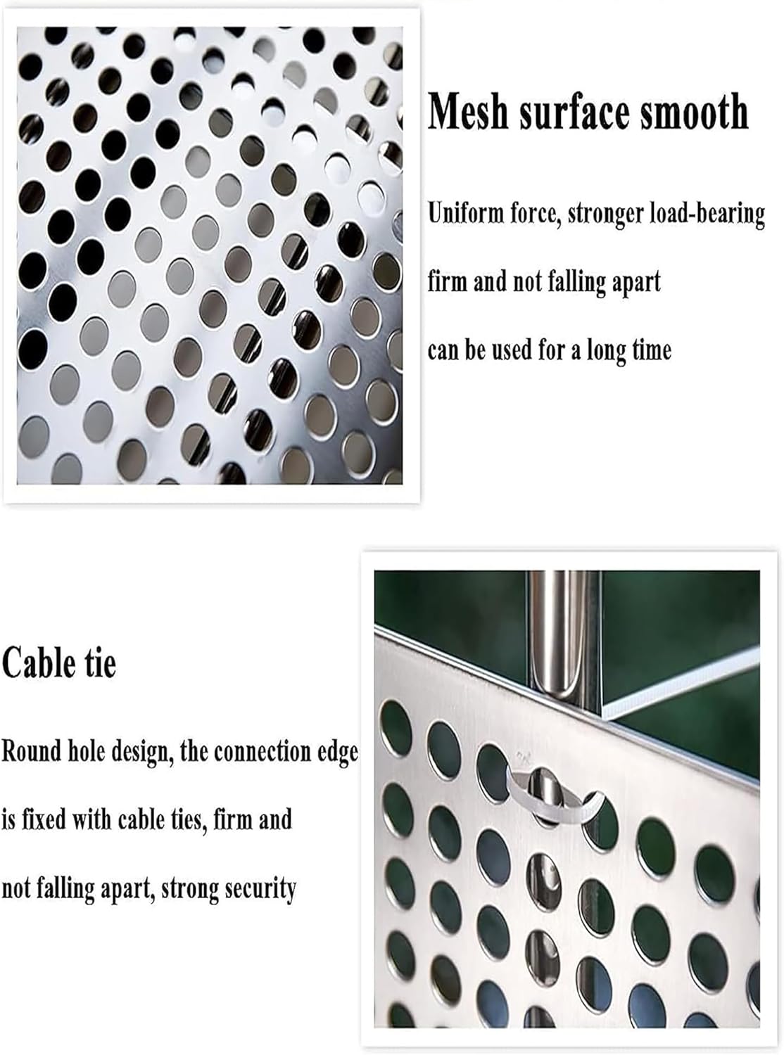 304 Stainless Steel Perforated Sheet for Garden Balustrade & Balcony, Anti-Theft Leak-Proof Round Mesh Pads, Durable Shield Gasket (55x310cm)