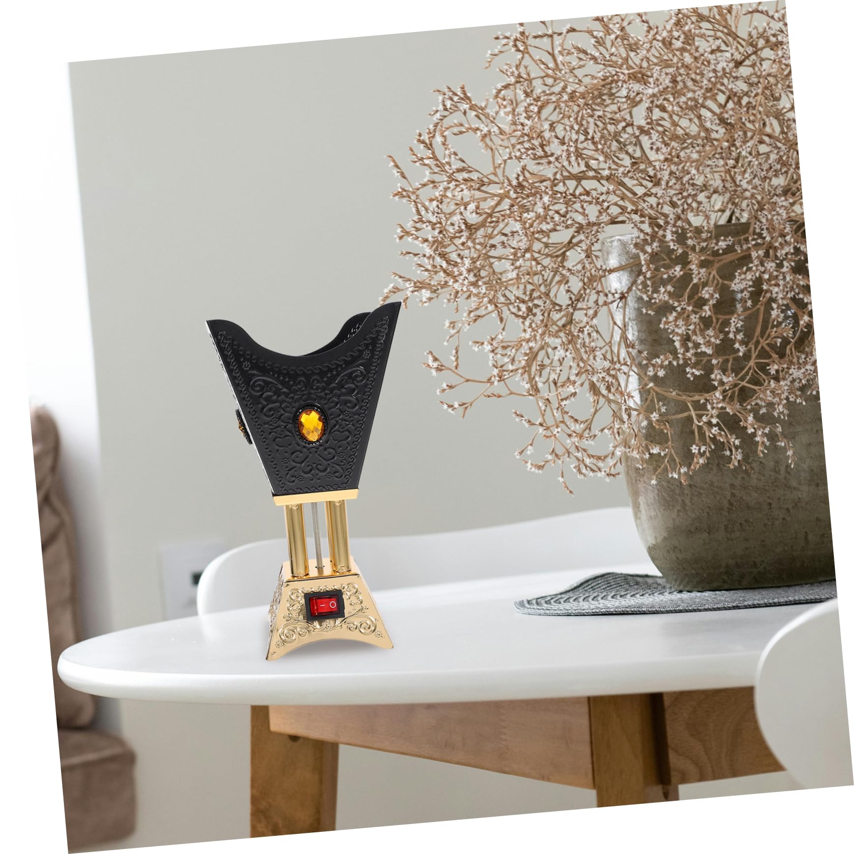 Quemador De Incienso Eléctrico Árabe para Casa De Té Decoración De Centros De Mesa Quemador De Incienso De Metal para Sala De Estar