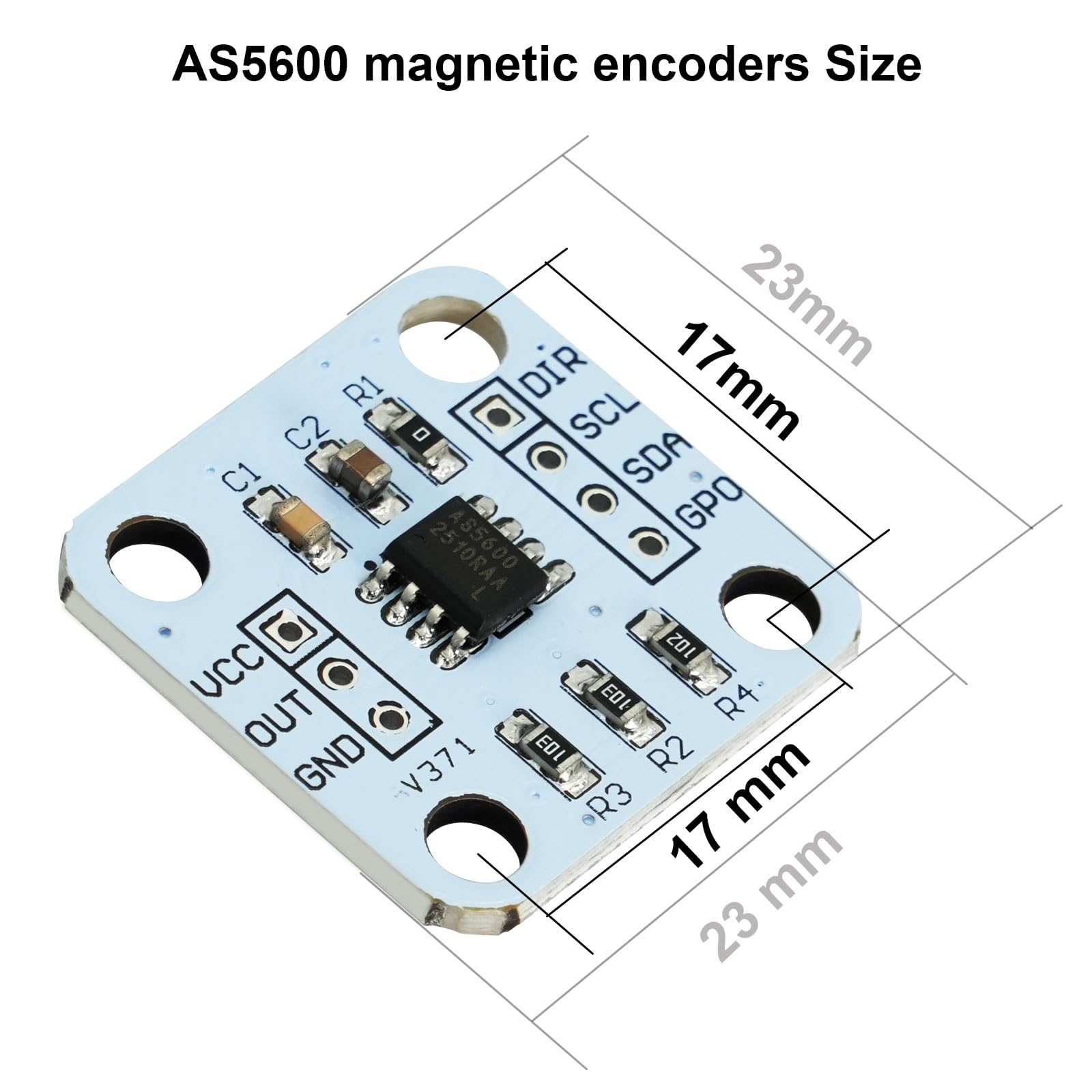 Módulo sensor de ángulo AS5600 de alta precisión 12 bits con imán