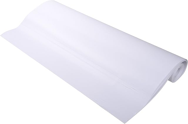 Exacompta - Ref 36651E - Rolled Flipchart Micro-Perforated Refill Pad (50 Sheets per Pad) - 65 x 100cm in SIze, Plain & Unruled, 70gsm White Paper, Bleed-Resistant