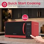 FRIGIDAIRE RMW953-RED Microwave Oven, 900 Watts with 10 Power Levels, Red