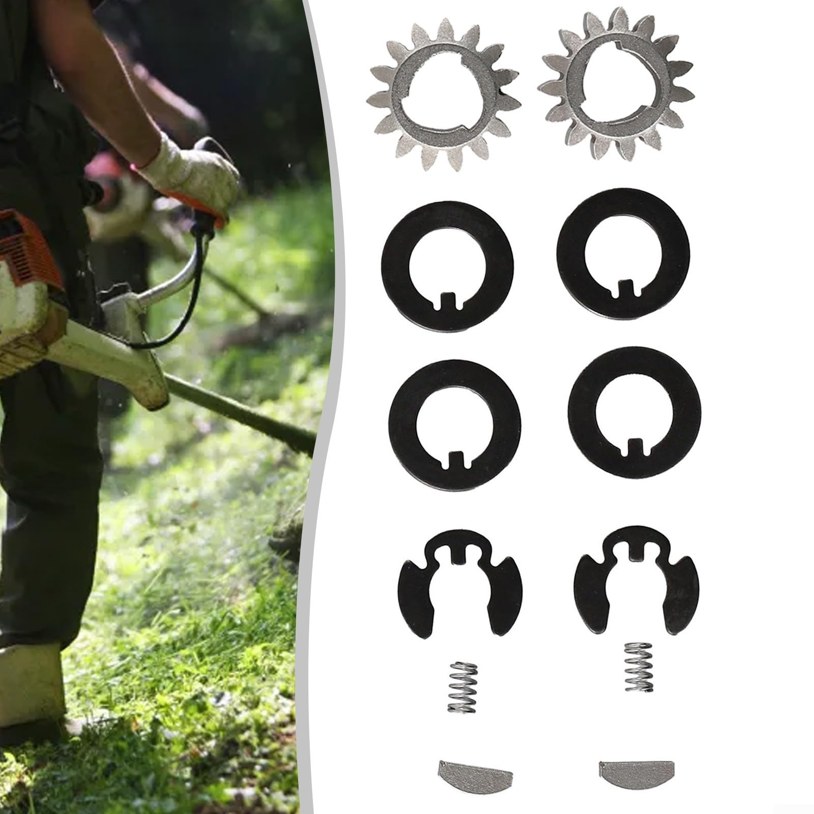 Kit Ruota Motrice Tosaerba Honda - 8 Pezzi Con Ingranaggi E Molle - Foto 2