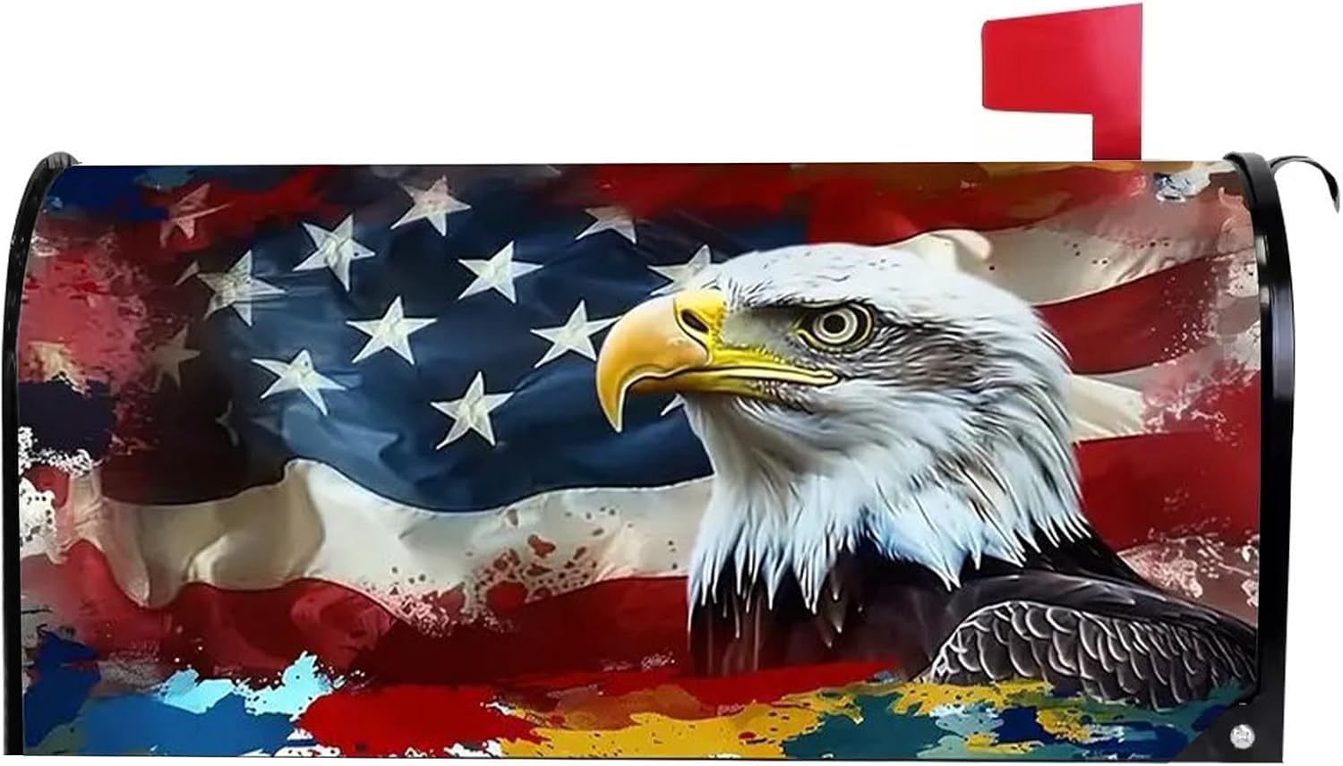 4th of July Mailbox Covers Magnetic Memorial Day Outdoor Decorations American Eagle Welcome Mailbox Wraps 4th of July Standard Size 18" X 21" Post Box Cover Garden Decorr