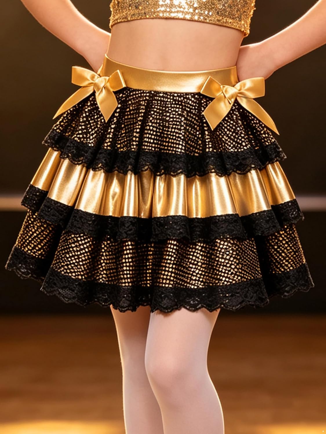 Kids Mini Skirt Y2k Outfits Disco Costume Hip Hop