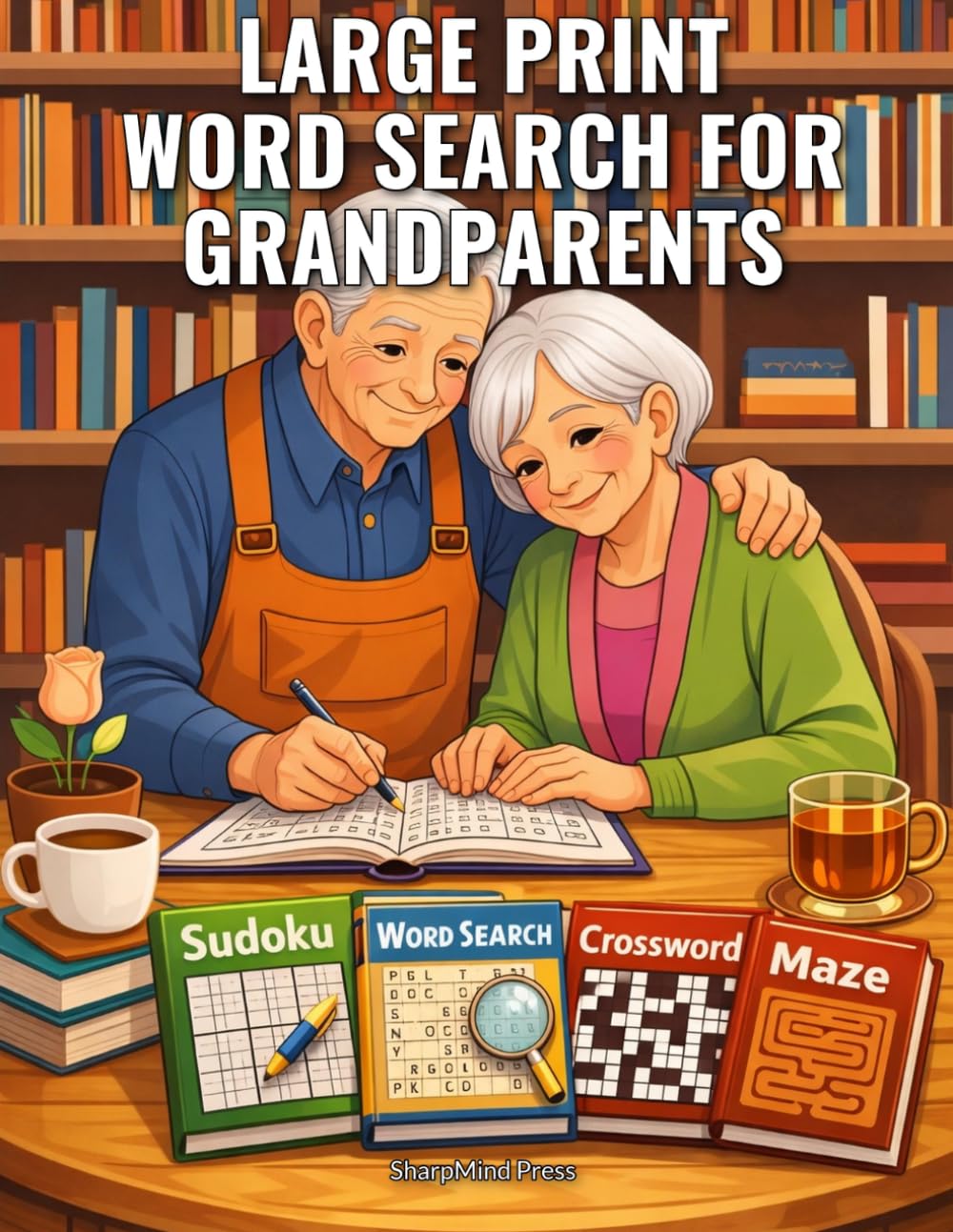 Large Print Word Search for Grandparents: Challenge and Relax with 50 Brain-Boosting Large Print Puzzles