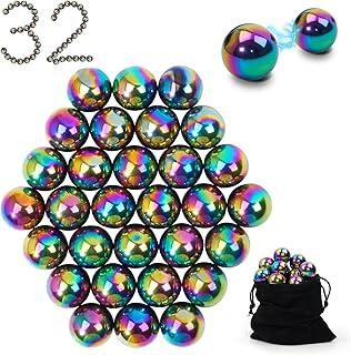 32 Pcs Magnetic Balls Fidget Toy,Adult Fidget Toys, Science Kit for Anxiety Relief,Office Desktop Decoration, Anti Anxiety, Executive Desk Toys ,Building Crafts for Teens Party Favors Gift(Colorful)