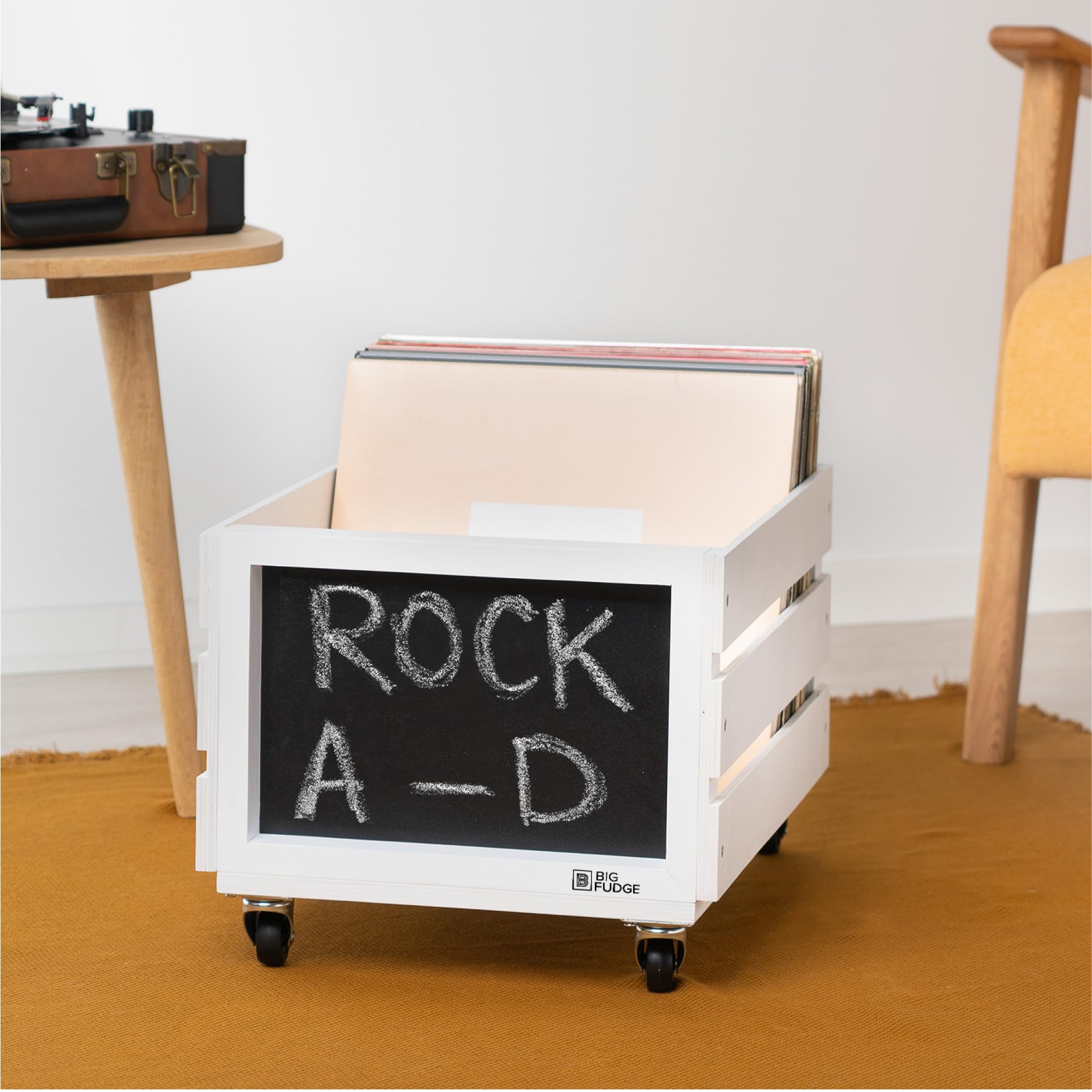 Big Fudge MARCO DE PAPEL CAJA DE REGISTRO CON PIZARRA BLANCO CON RUEDA 43.00x34.70x22.90 CM