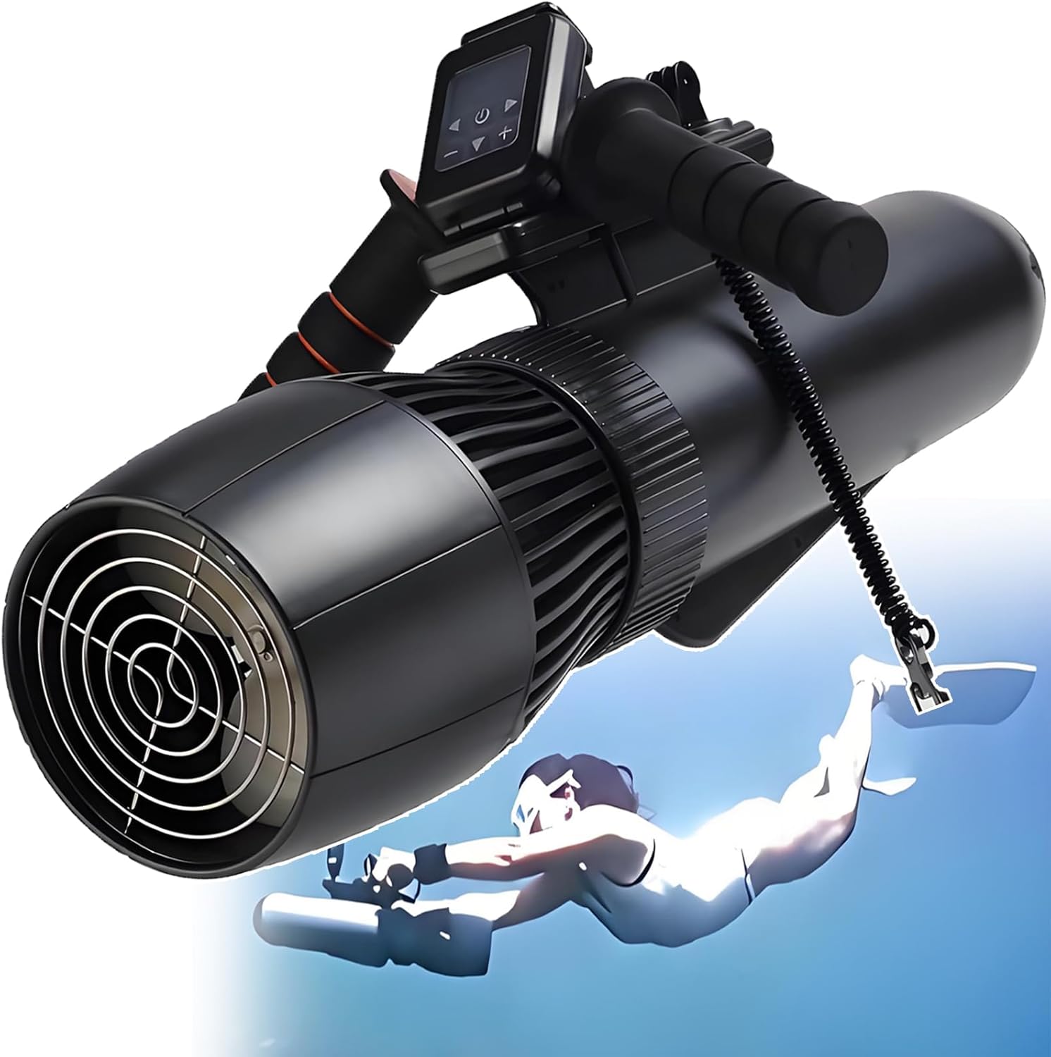 Portable Underwater Scooter with Adjustable Speed and Long Battery Life for Diving and Snorkeling