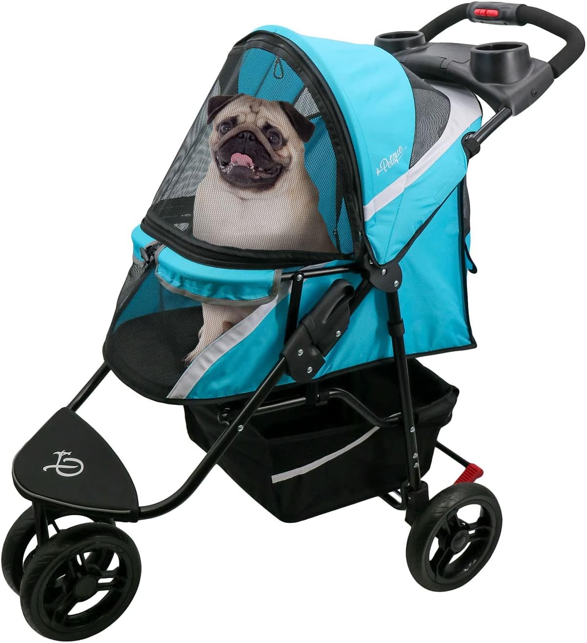 Petique Revolutionary Stroller, Dog Cart for Small to Medium Size Pets