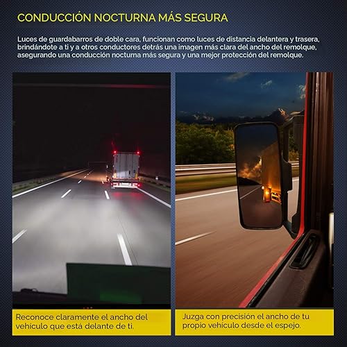 Miniatura 4 de Nilight 2 luces LED para guardabarros de remolque, luces de marcador de liquidación para remolque, luces delanteras ámbar y traseras rojas para