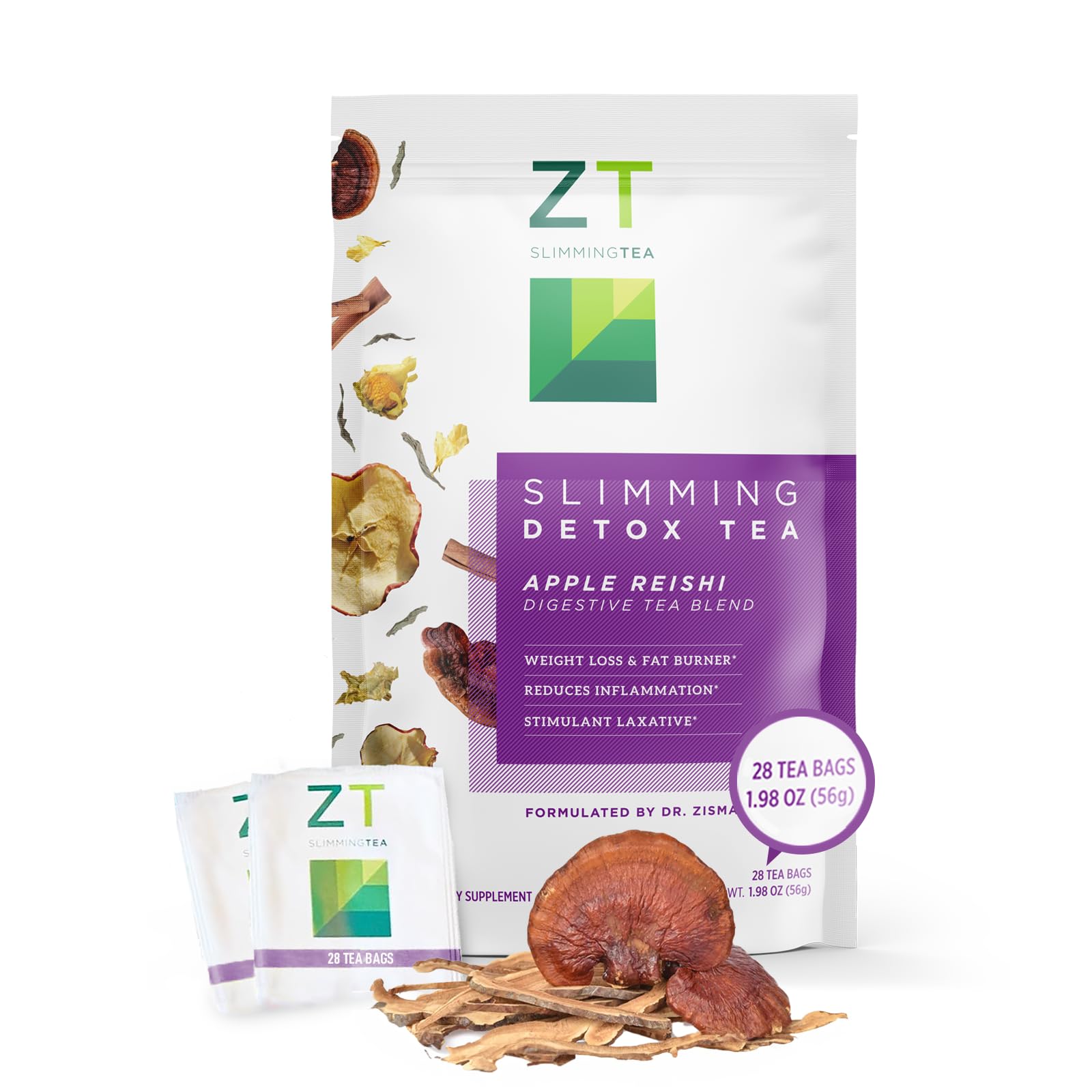 AMS Slim ２bottlesdetox nashi diet Amazon.com : Dr. Zisman ZT Slimming Detox Tea – Apple & Reishi