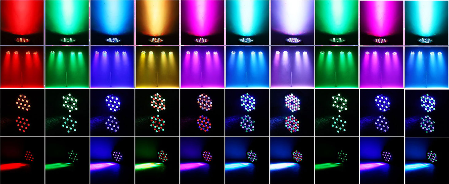 Luci Da Palco RGBW PUZILOZA 12PCS Ricaricabile Par LED Dmx, RGBW 12 Luce Di Scena Con Luci Sceniche Bar Discoteca